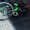 Rubbermat met rolstoel